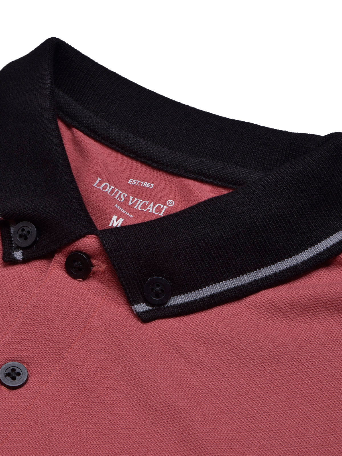 LV Summer Polo Shirt For Men-Carrot Red with Black-BE768/BR13015
