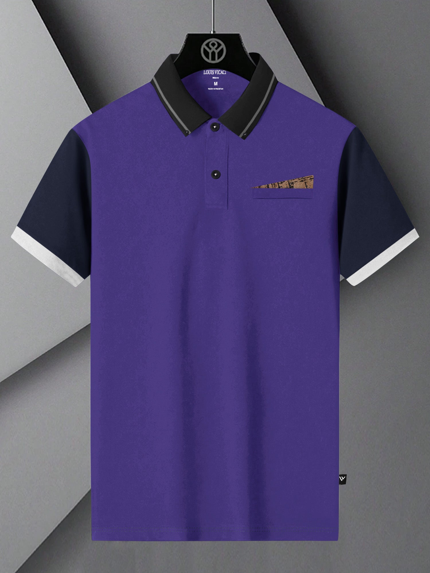 LV Summer Polo Shirt For Men-Dark Blue & Navy-BE801/BR13042