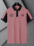 LV Summer Polo Shirt For Men-Dark Pink Melange & Dark Navy-BE857/BR13095