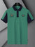 LV Summer Polo Shirt For Men-Light Cyan Green & Dark Navy-BE860