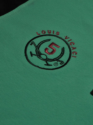 LV Summer Polo Shirt For Men-Light Cyan Green & Dark Navy-BE860