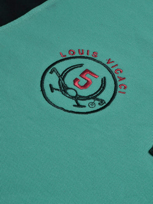 LV Summer Polo Shirt For Men-Light Cyan Green & Dark Navy-BE866