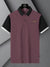 LV Summer Polo Shirt For Men-Light Maroon Melange with Black-BE713/BR12966