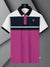 LV Summer Polo Shirt For Men-Magenta with Navy & White Panel-BE874/BR13112