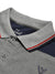 LV Summer Polo Shirt For Men-Off White with Grey & Navy Panel-BE877/BR13115