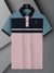 LV Summer Polo Shirt For Men-Pink with Navy & Bond Blue Panel-BE879/BR13117