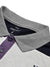 LV Summer Polo Shirt For Men-Purple Melange with White Melange & Navy Panel-BE883