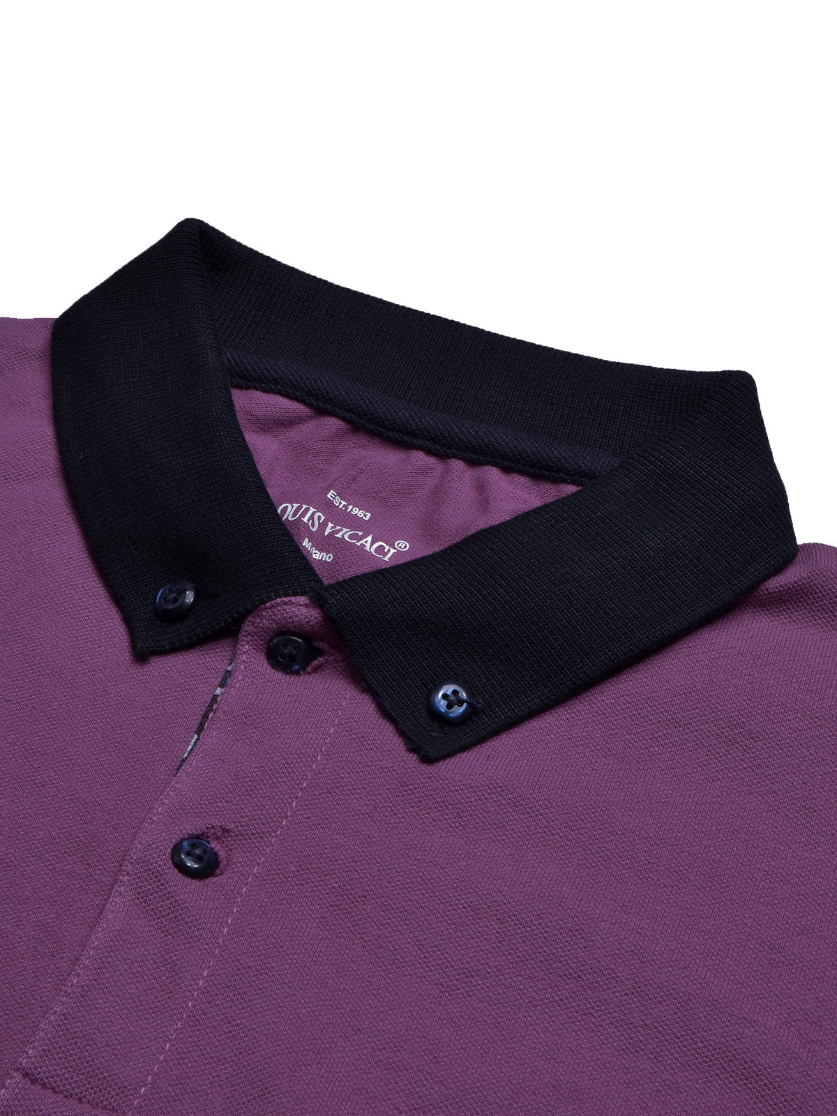 LV Summer Polo Shirt For Men-Purple with Navy-BE711/BR12964
