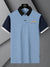 LV Summer Polo Shirt For Men-Sky with Navy-BE827