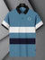 LV Summer Polo Shirt For Men-Slate Blue with White & Navy Panel-BE872/BR13111