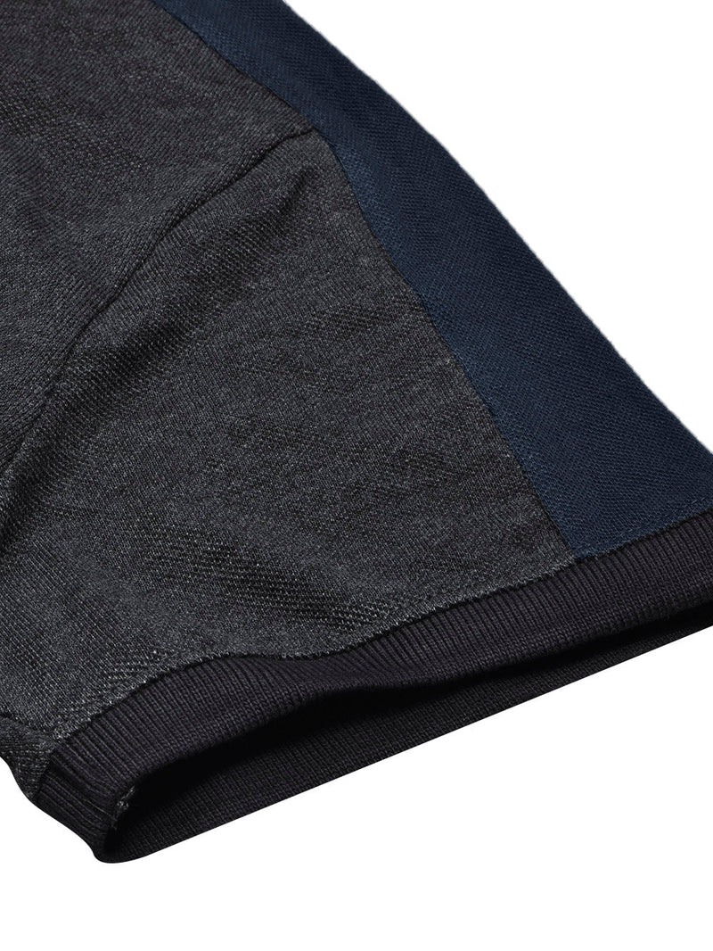 LV Summer Polo Shirt For Men-White with Charcoal-BE818/BR13058