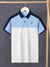 LV Summer Polo Shirt For Men-White with Sky Lining & Navy-BE809/BR13051