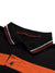 LV Summer Single Jersey Polo Shirt For Men-Black with Grey & Orange Panels-BE1747/BR13931