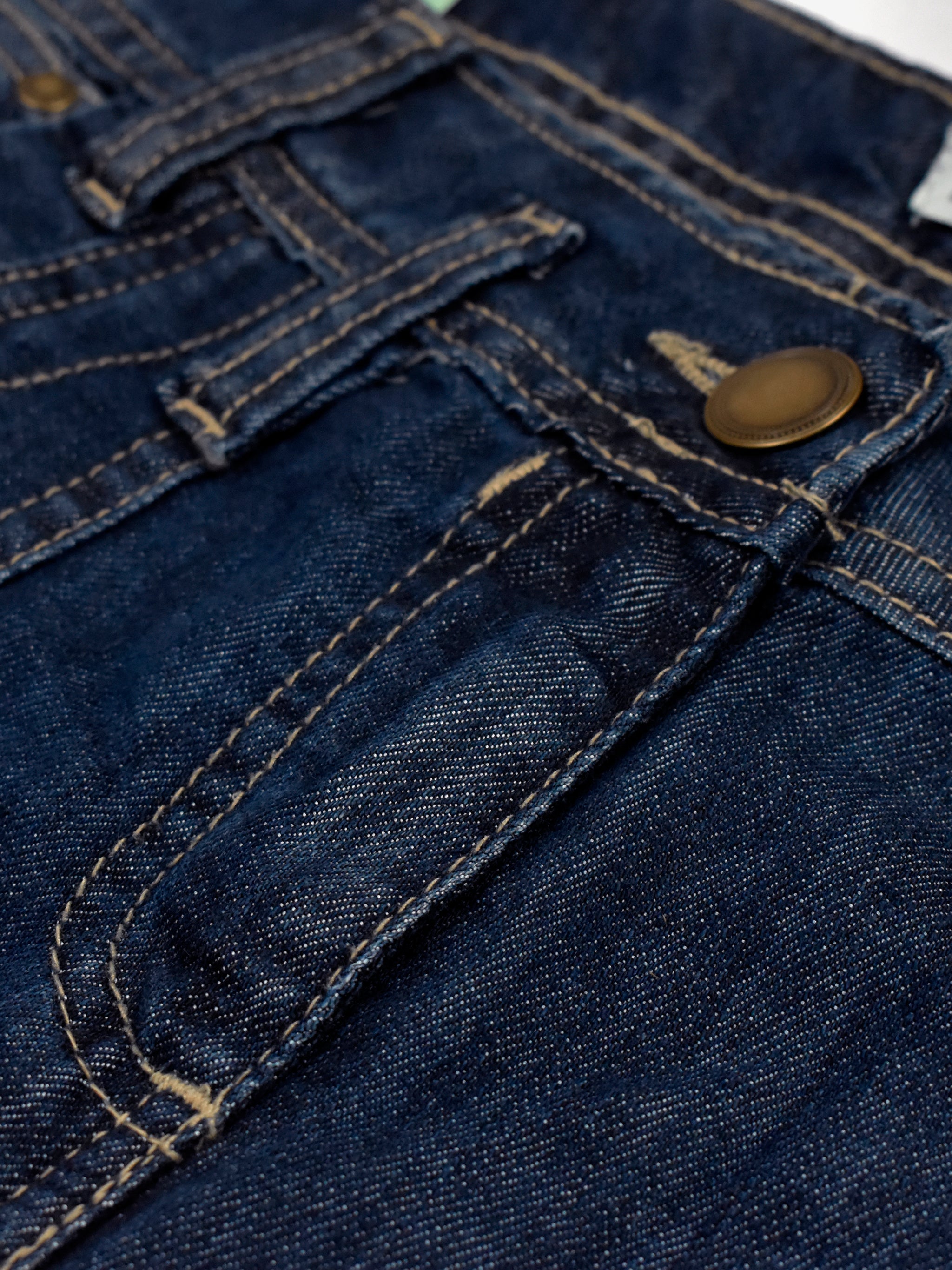 F&F Straight Fit Non Stretch Denim For Ladies-Dark Blue Faded-SP2567