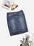 Levi's Jeans Skirt For Ladies-Blue Faded-BE1281