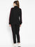 Louis Vicaci Fleece Zipper Tracksuit For Ladies Black with Maroon Stripe-SP295