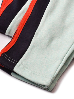 Louis Vicaci Fleece Zipper Tracksuit For Ladies Green Melange with Black Stripe-SP255/RT2121