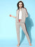 Louis Vicaci Fleece Zipper Tracksuit For Ladies Light Brown with Black Stripe-SP299