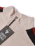 Louis Vicaci Fleece Zipper Tracksuit For Ladies Light Brown with Black Stripe-SP299