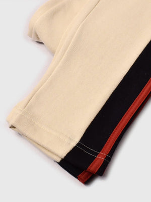 Louis Vicaci Fleece Zipper Tracksuit For Ladies Skin with Black Stripe-SP247