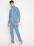 Louis Vicaci Fleece Zipper Tracksuit For Men Bond Blue-SP273