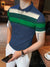 Louis Vicaci Single Jersey Polo Shirt For Men-Blue with Stripe-SP111