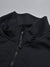 Louis Vicaci Active Wear Stylish Zipper Mock Neck with Logo For Men-Black-BE2052