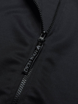 Louis Vicaci Active Wear Stylish Zipper Mock Neck For Men-Black-BE2051