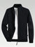 Louis Vicaci Active Wear Stylish Zipper Mock Neck For Men-Black-BE2051