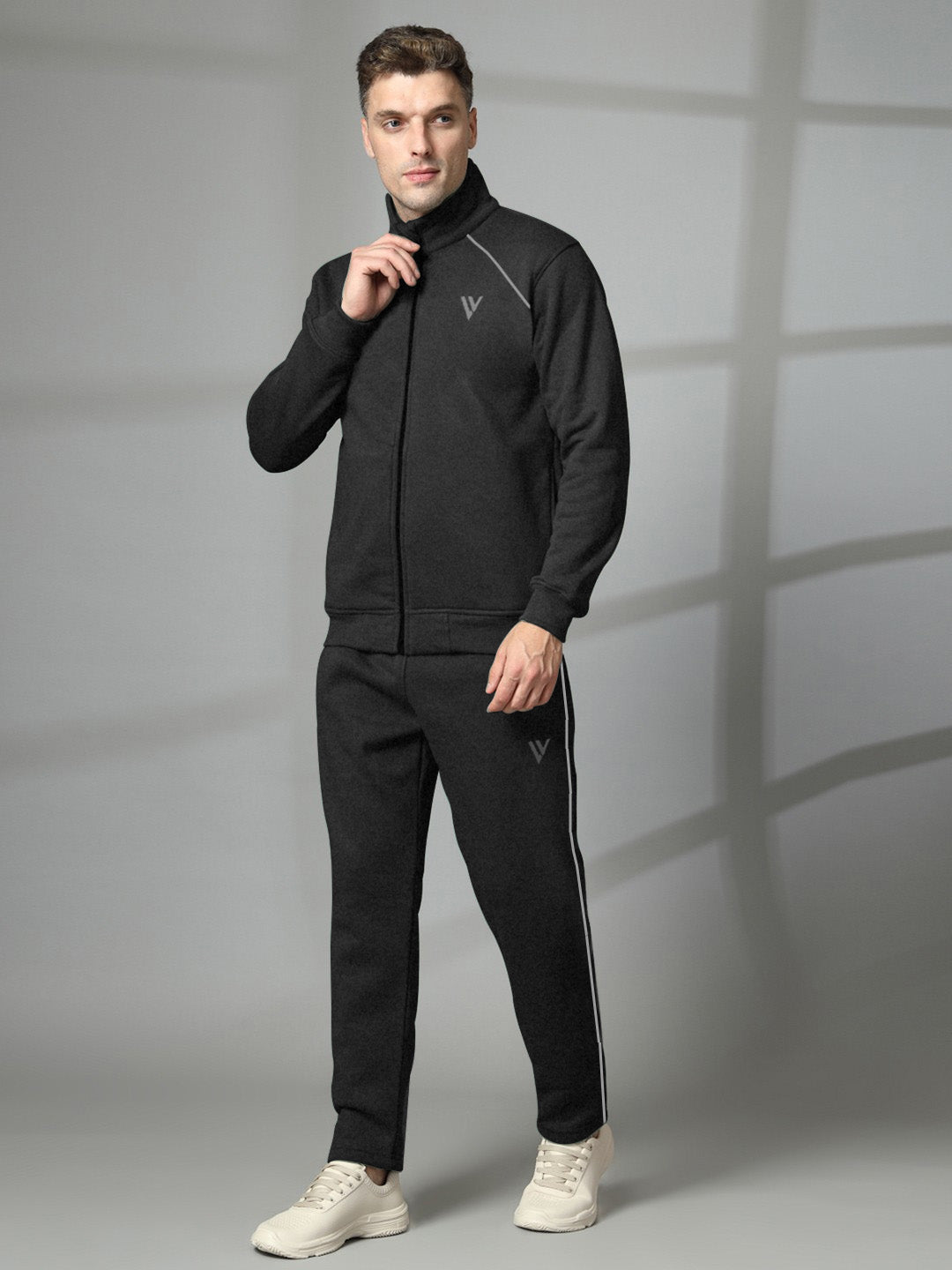 Mens fleece tracksuit sale on sale