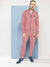 Louis Vicaci Fleece Zipper Tracksuit For Men Coral  Pink Melange-SP286