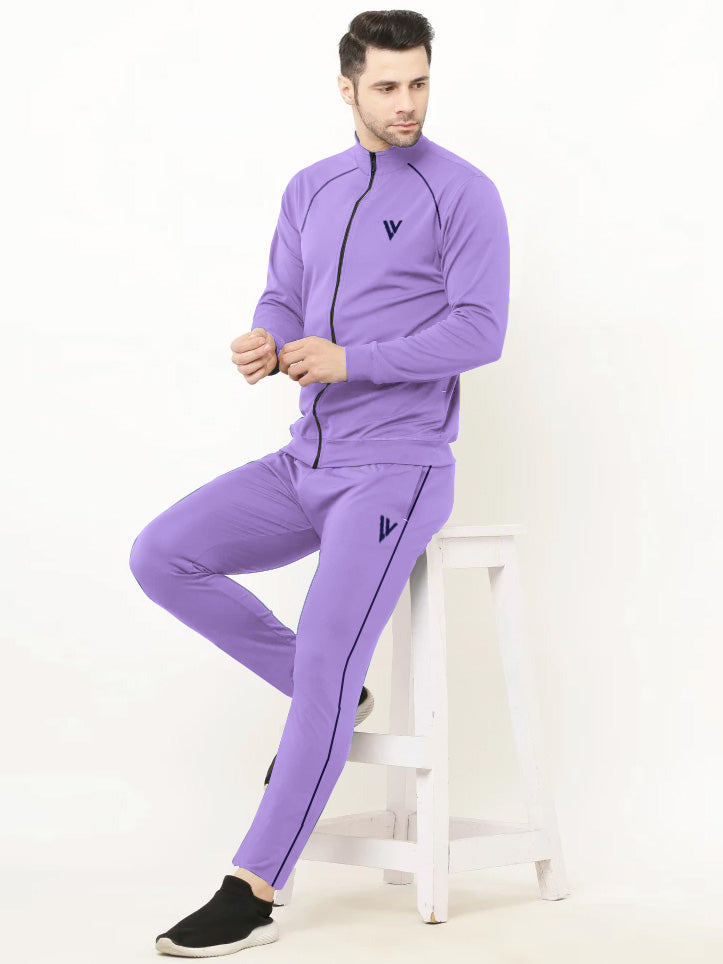 Louis Vicaci Fleece Zipper Tracksuit For Men Light Purple-SP265