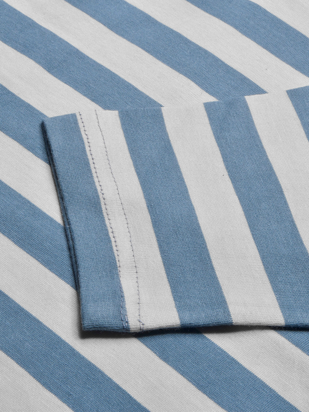 Louis Vicaci Long Sleeve Polo Shirt For Kids-Bond Blue with White Stripe-BE947