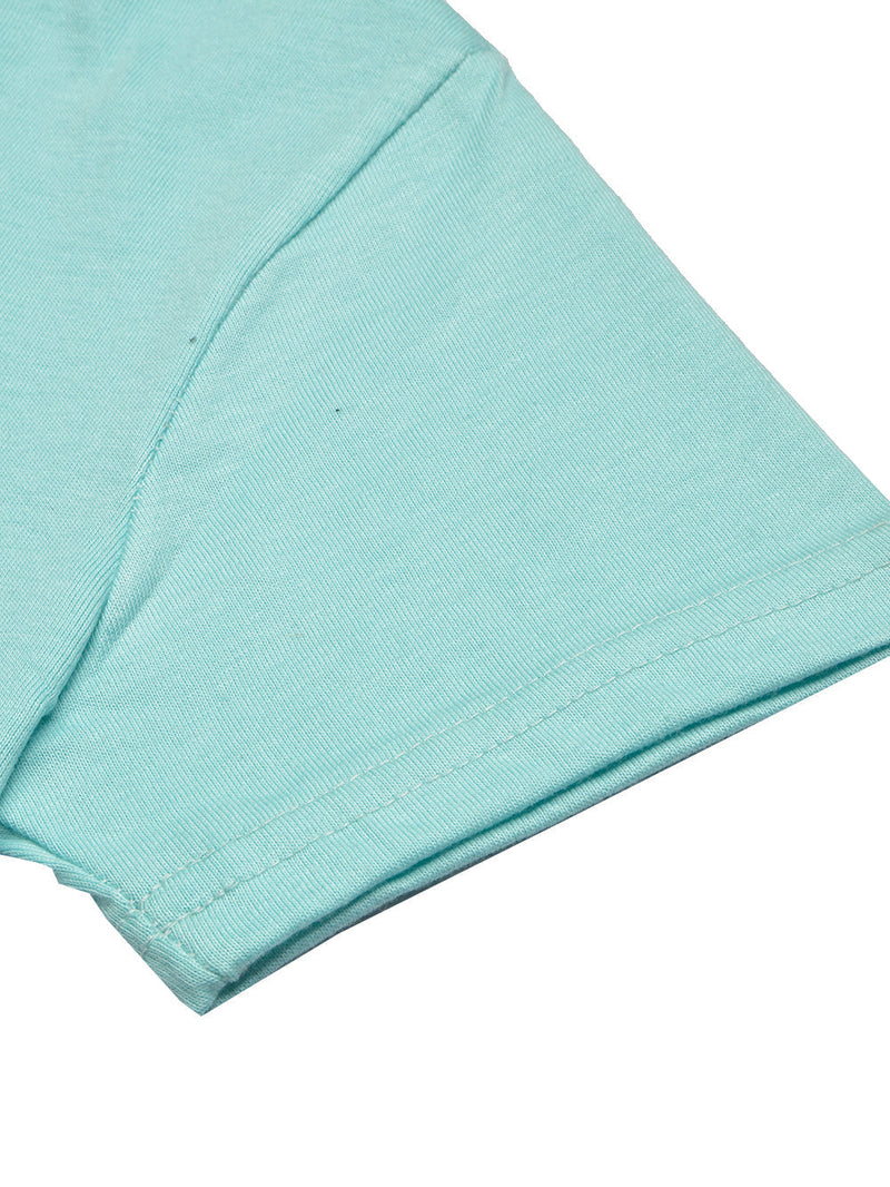 Louis Vicaci Single Jersey Tee Shirt For Kids-Light Cyan-BE1181/BR13422