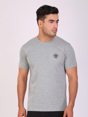 Louis Vicaci Summer T Shirt For Men-Grey Melange-BE1703/BR13915