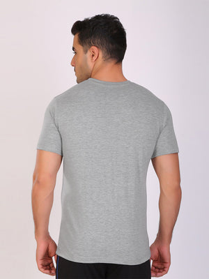 Louis Vicaci Summer T Shirt For Men-Grey Melange-BE1703/BR13915