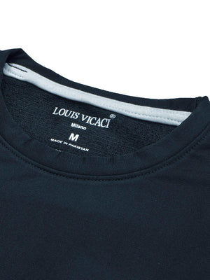 Louis Vicaci 4 Side Lycra Summer T Shirt For Men-Prussian Blue-BE1050/BR13283