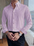 Louis Vicaci Super Stretchy Slim Fit Long Sleeve Summer Formal Casual Shirt For Men-Light purple-BE3042