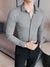 Louis Vicaci Super Stretchy Slim Fit Long Sleeve Summer Formal Casual Shirt For Men-Slate Grey-BE1069/BR13305