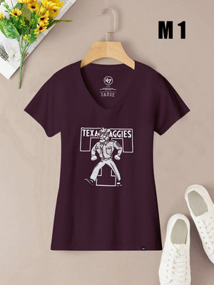 47 Summer V Neck T Shirt For Women-BE1716