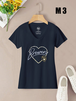 47 Summer V Neck T Shirt For Women-BE1715