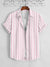 MD Premium Casual Shirt For Men-White with Coral Pink Allover Lining-BE1428