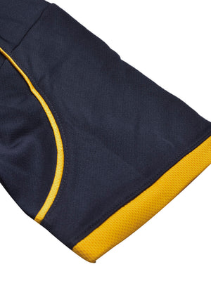 MPS Clock Active Wear Polo Shirt For Men-Navy & Yellow-BE1357