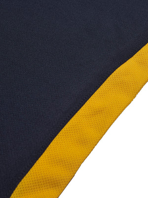 MPS Clock Active Wear Polo Shirt For Men-Navy & Yellow-BE1357