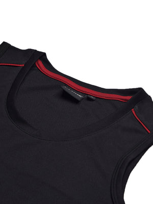 MPS Cloke Sleeveless Active Wear T Shirt For Men-Black & Red-BE1352/BR13594