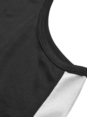 MPS Cloke Sleeveless Active Wear T Shirt For Men-Black & White-BE1354/BR13596