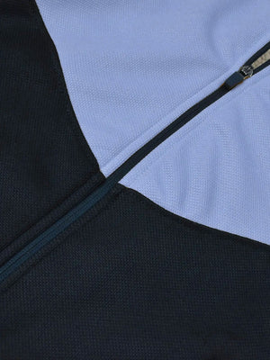 Mango Stylish Inner Quilted Fur Zipper Hoodie For Kids-Light Blue & Navy-BE15730 Mango