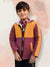 Mango Stylish Inner Fur Zipper Hoodie For Kids-Golden & Burgundy-BE152/BR963