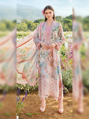 Maria B. Digital Printed Lawn Unstitched 3 Pcs Suit For Women-BE3143/BR15043