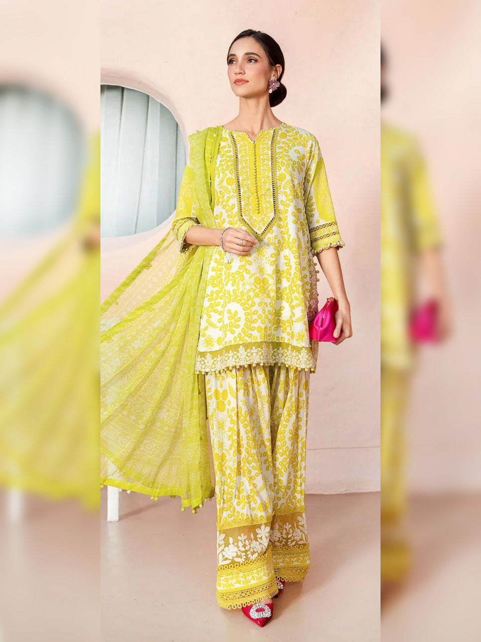 Maria B. Digital Printed Lawn Unstitched 3 Pcs Suit For Women-BE3150/BR15050